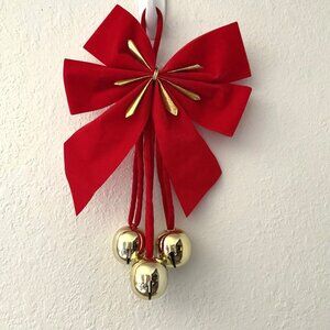 VINTAGE SLEIGH BELLS CHRISTMAS BOW